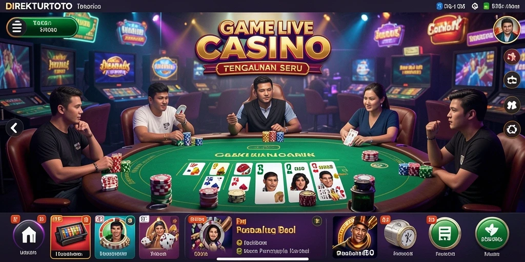Gameplay mendebarkan di aplikasi Live Casino DIREKTURTOTO.