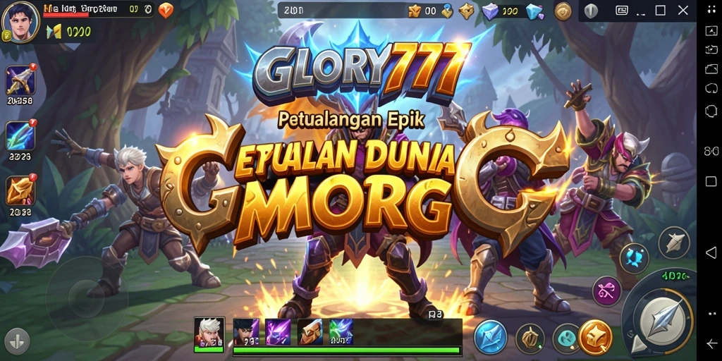 Gameplay epik GLORY777 dalam dunia MMORPG yang luas.