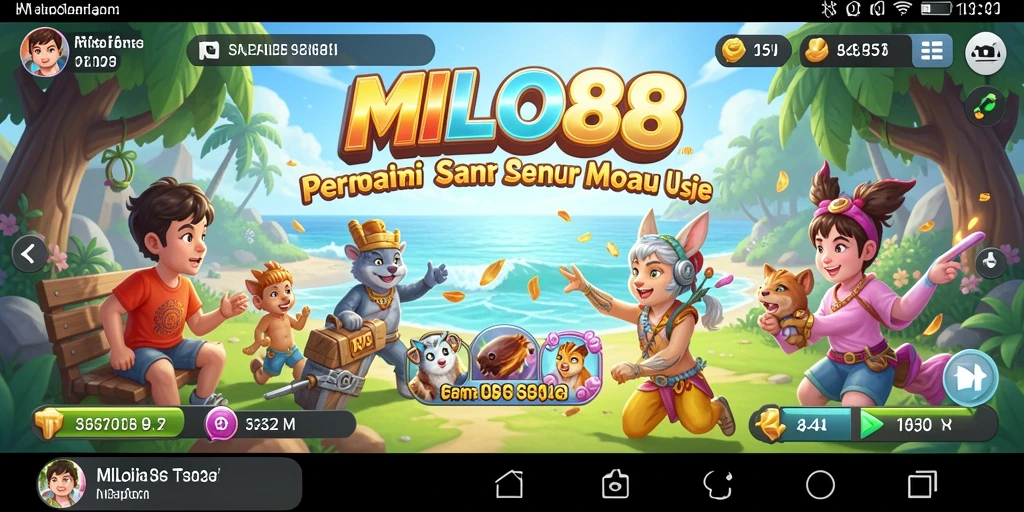 Tampilan game Casual yang cerah dan menawan dari MILO88.