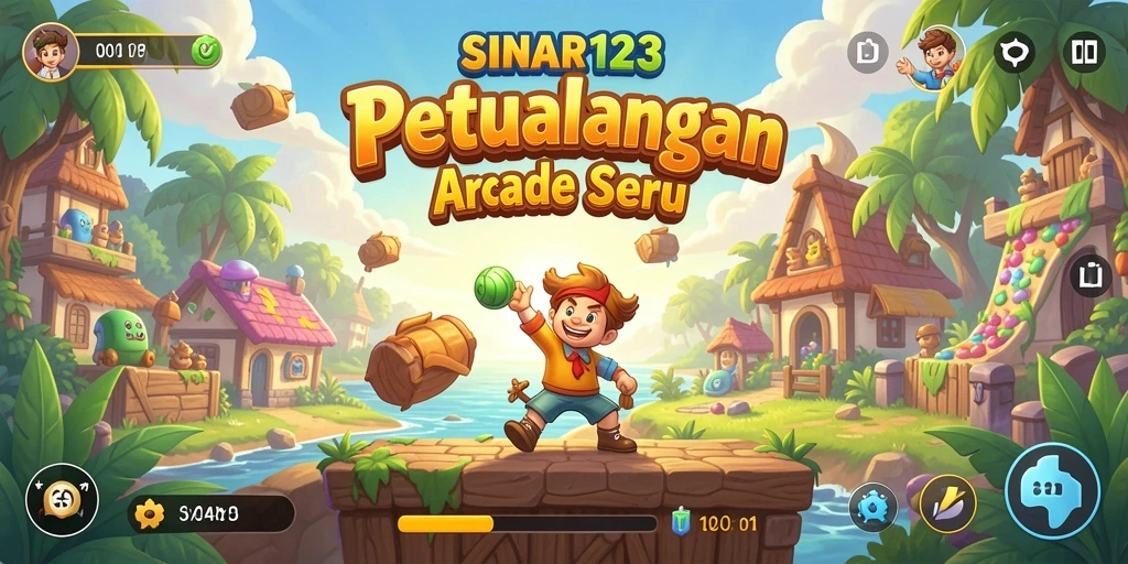Tampilan gameplay SINAR123 yang seru dan penuh warna.