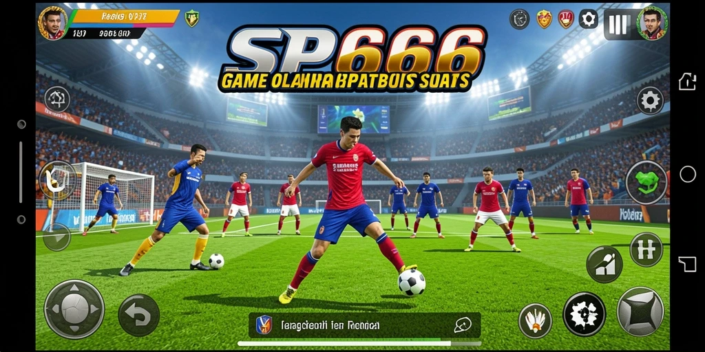 Tampilan aksi seru dalam SP666 yang menampilkan gameplay olahraga.